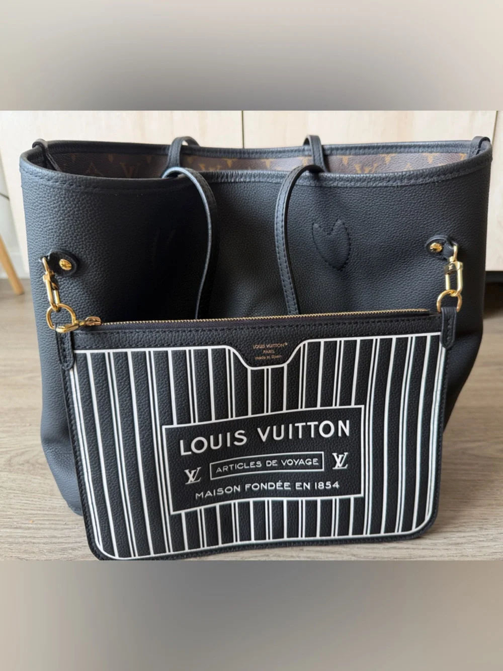 Louis Vuitton Reversible Neverfull Inside Out Black/Brown